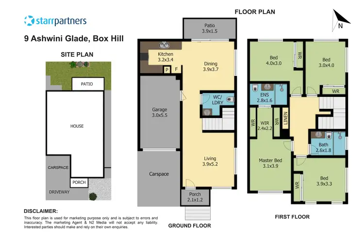 Floorplan of Homely house listing, 9 Ashwini Glade, Box Hill NSW 2765