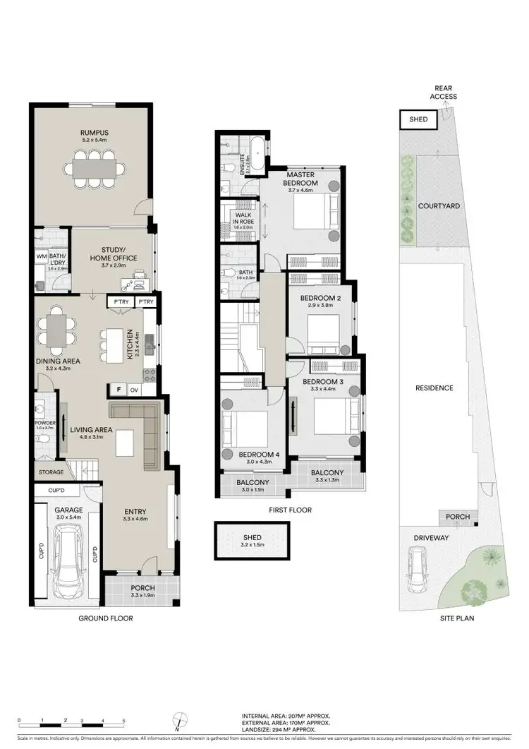 Floorplan of Homely semi-detached listing, 3A Gray Crescent, Yagoona NSW 2199