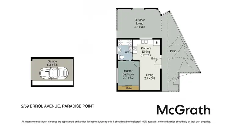 Floorplan of Homely apartment listing, 2/59 Errol Avenue, Paradise Point QLD 4216