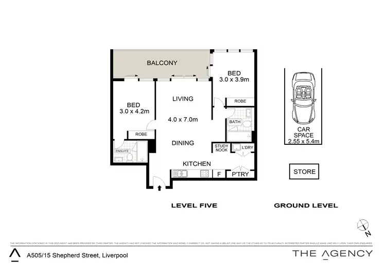 Floorplan of Homely apartment listing, 505/15 Shepherd Street, Liverpool NSW 2170