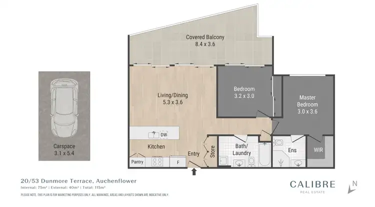 Floorplan of Homely unit listing, 20/53 Dunmore Terrace, Auchenflower QLD 4066