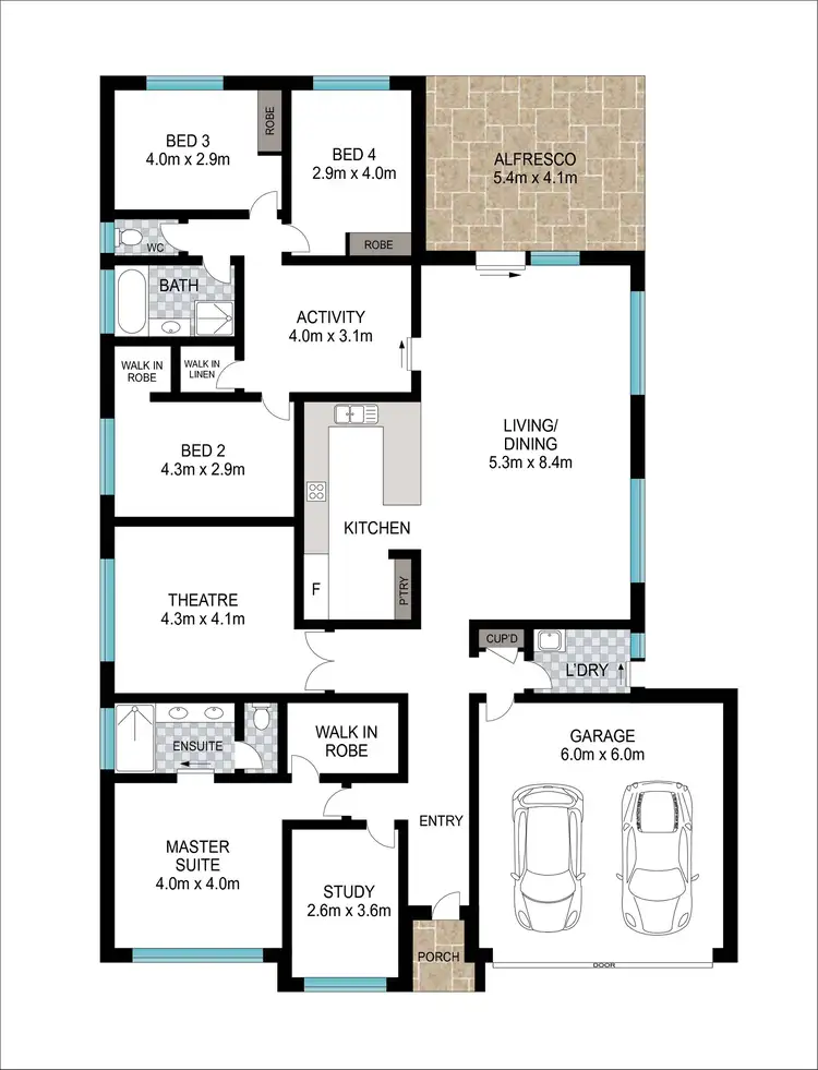 Floorplan of Homely house listing, 51 Wuraming Bend, Dalyellup WA 6230