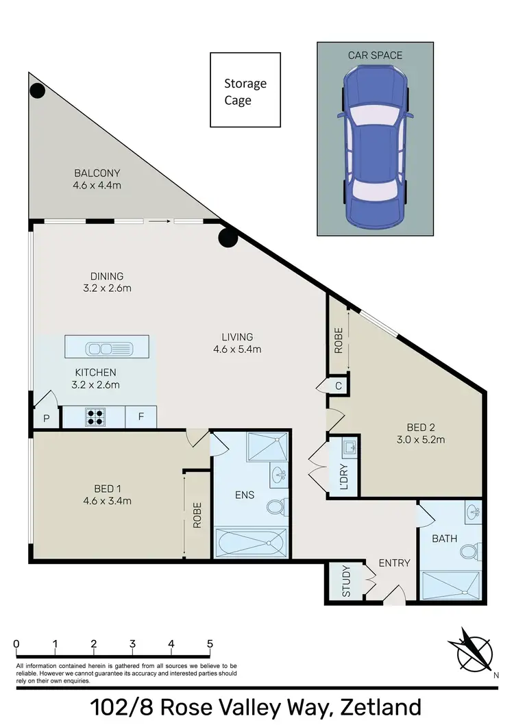 Floorplan of Homely apartment listing, 102/8 Rose Valley Way, Zetland NSW 2017