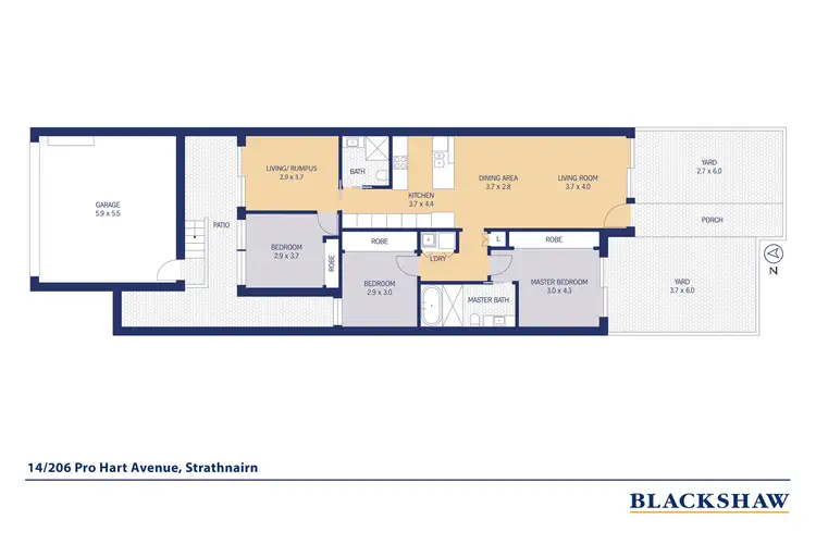 Floorplan of Homely townhouse listing, 14/206 Pro Hart Avenue, Strathnairn ACT 2615