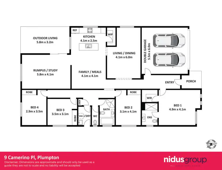 Floorplan of Homely house listing, 9 Camerino Place, Plumpton NSW 2761