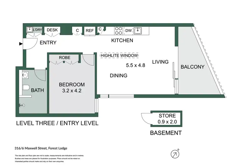 Floorplan of Homely apartment listing, 316/6 Maxwell Road, Forest Lodge NSW 2037