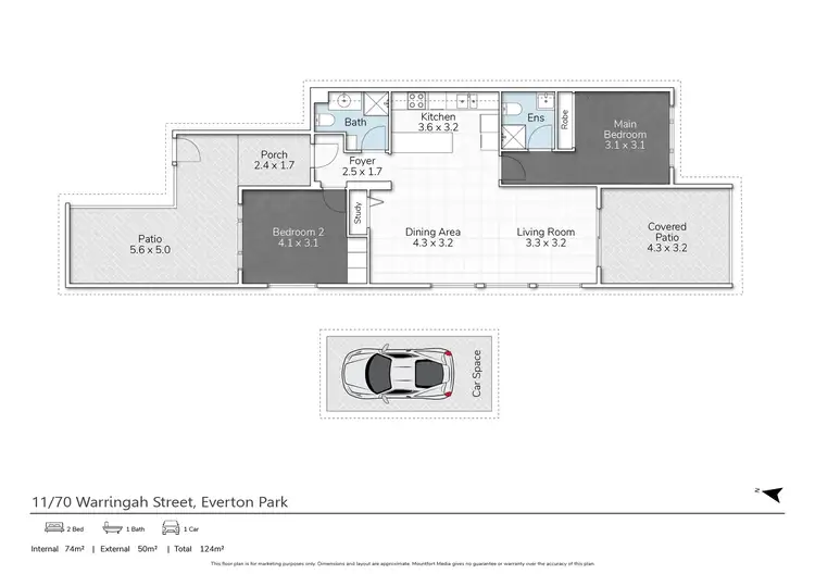Floorplan of Homely unit listing, 11/70 Warringah Street, Everton Park QLD 4053
