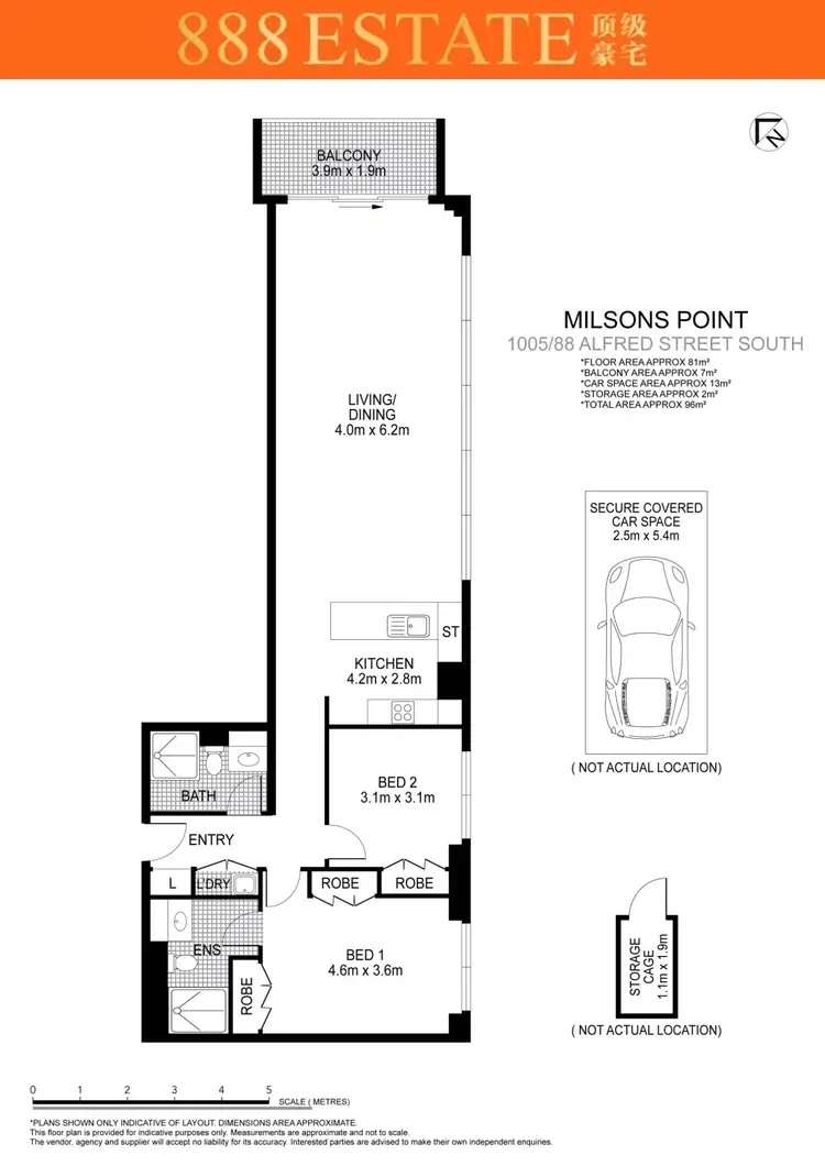 Floorplan of Homely apartment listing, 1005/88 Alfred Street, Milsons Point NSW 2061