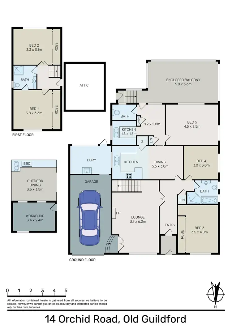 Floorplan of Homely house listing, 14 Orchid Road, Guildford NSW 2161