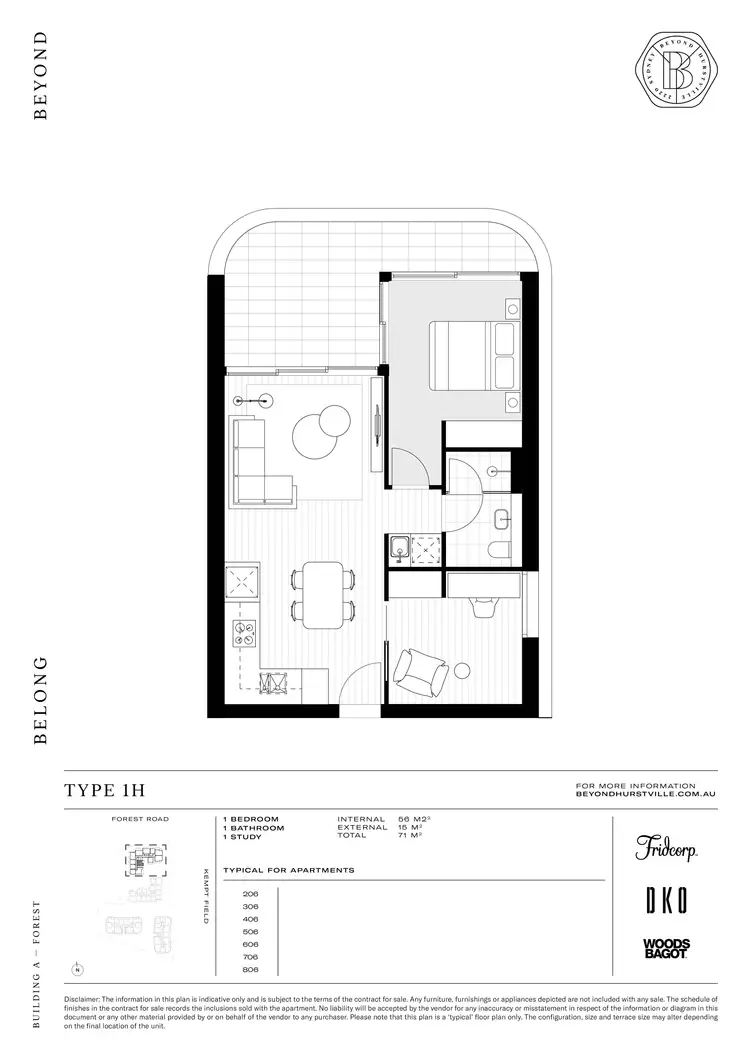 Floorplan of Homely apartment listing, 809/83 Durham Street, Hurstville NSW 2220