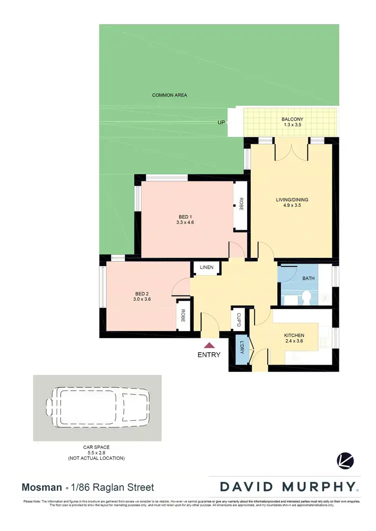 Floorplan of Homely apartment listing, 1/86 Raglan Street, Mosman NSW 2088