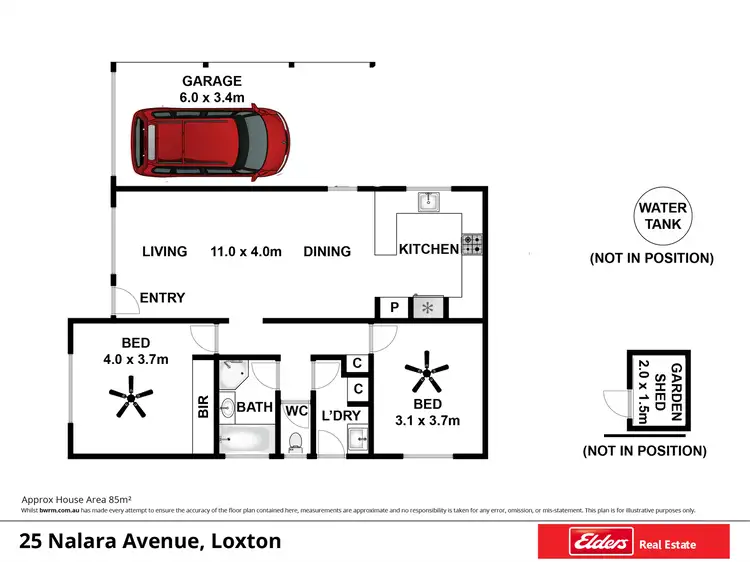 Floorplan of Homely house listing, 25 Nalara Avenue, Loxton SA 5333