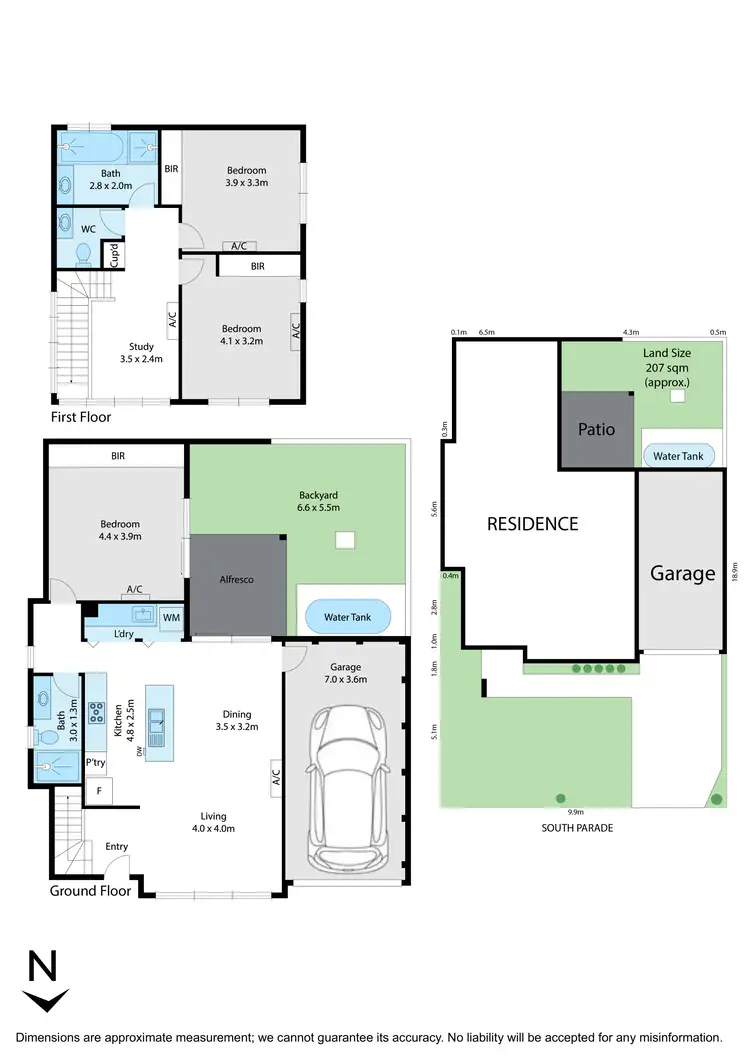 Floorplan of Homely townhouse listing, 1/18 South Parade, Blackburn VIC 3130