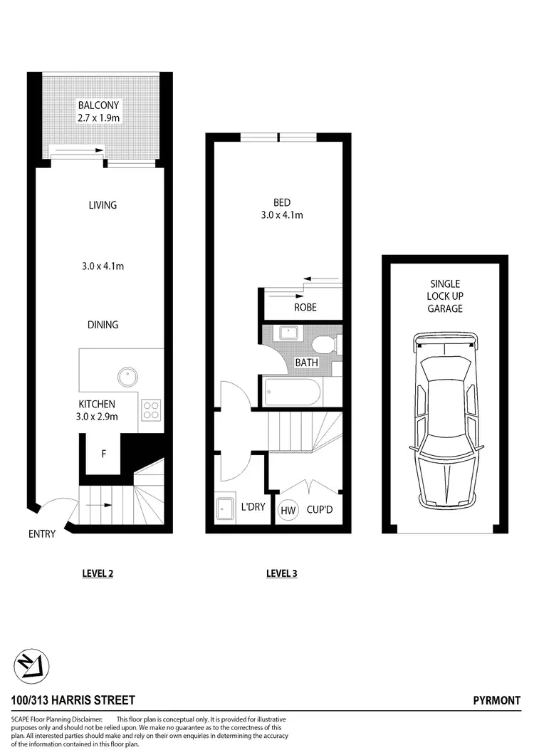Floorplan of Homely apartment listing, 100/313-369 Harris Street, Pyrmont NSW 2009