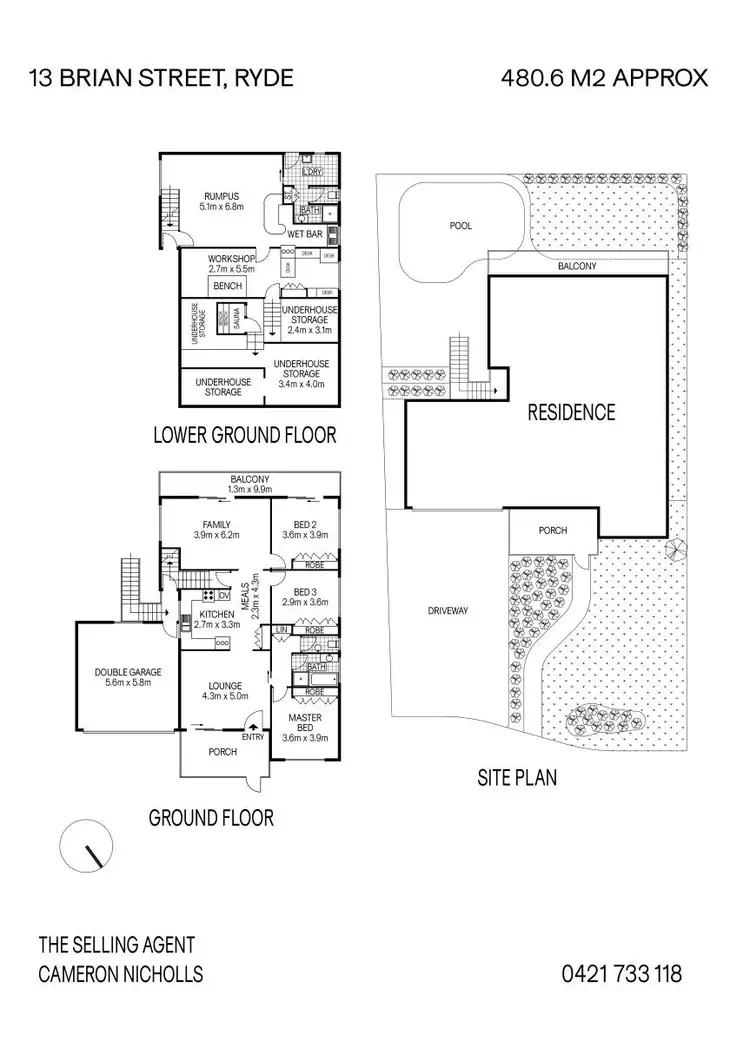 Floorplan of Homely house listing, 13 Brian Street, Ryde NSW 2112