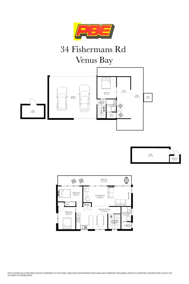Floorplan of Homely house listing, 34 Fishermans Road, Venus Bay VIC 3956