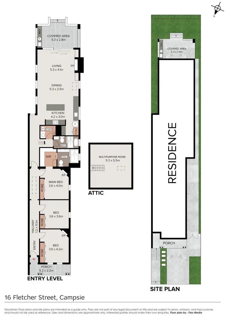 Floorplan of Homely semi-detached listing, 16 Fletcher Street, Campsie NSW 2194