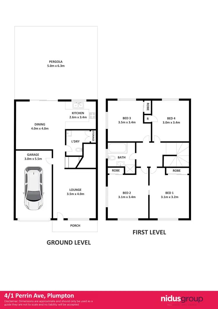 Floorplan of Homely townhouse listing, 4/1-7 Perrin Avenue, Plumpton NSW 2761