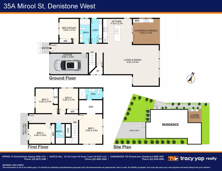 Floorplan of Homely semi-detached listing, 35a Mirool Street, Denistone West NSW 2114
