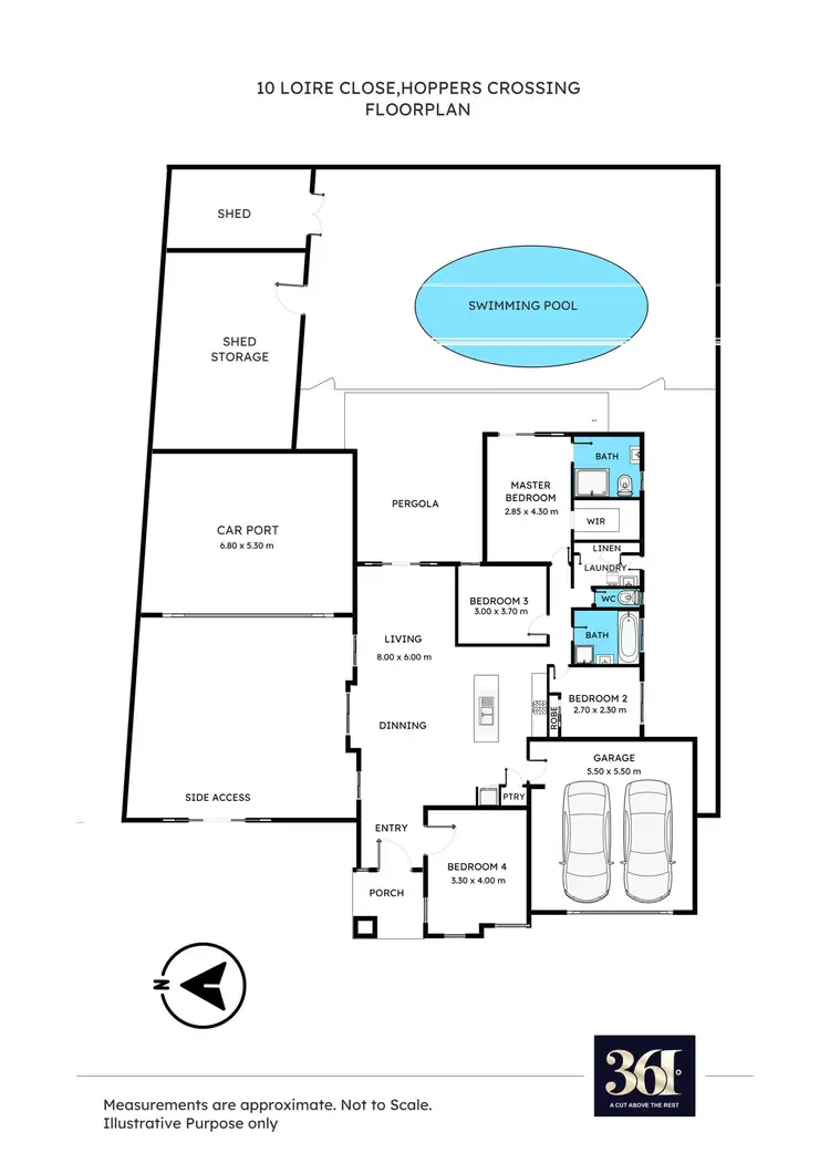 Floorplan of Homely house listing, 10 Loire Close, Hoppers Crossing VIC 3029