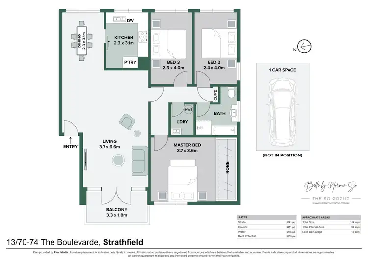 Floorplan of Homely unit listing, 13/70-74 The Boulevarde, Strathfield NSW 2135