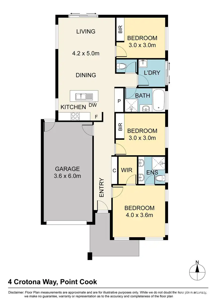 Floorplan of Homely house listing, 4 Crotona Way, Point Cook VIC 3030