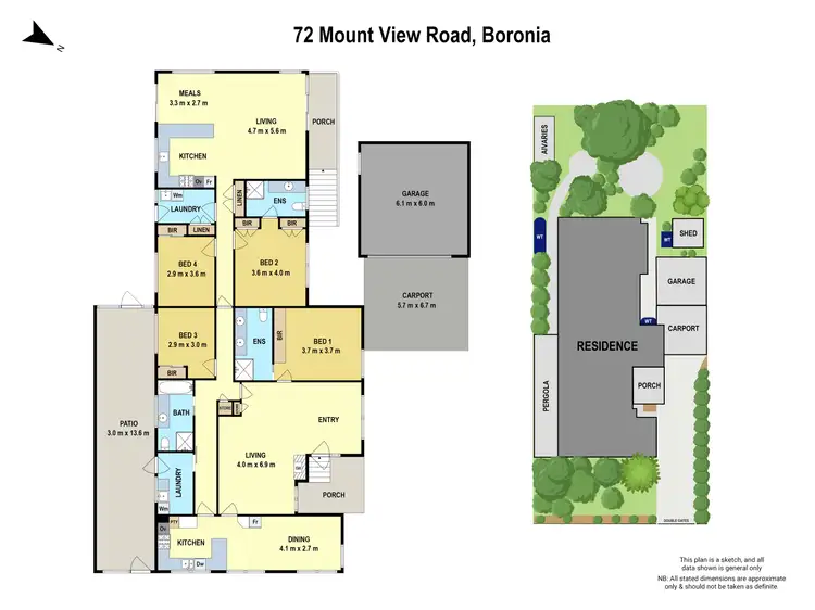 Floorplan of Homely house listing, 72 Mount View Road, Boronia VIC 3155