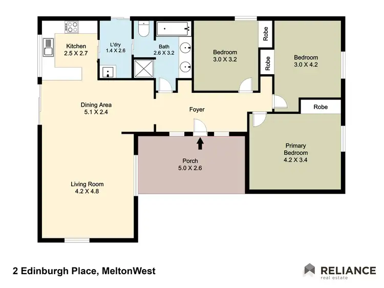 Floorplan of Homely house listing, 2 Edinburgh Place, Melton West VIC 3337