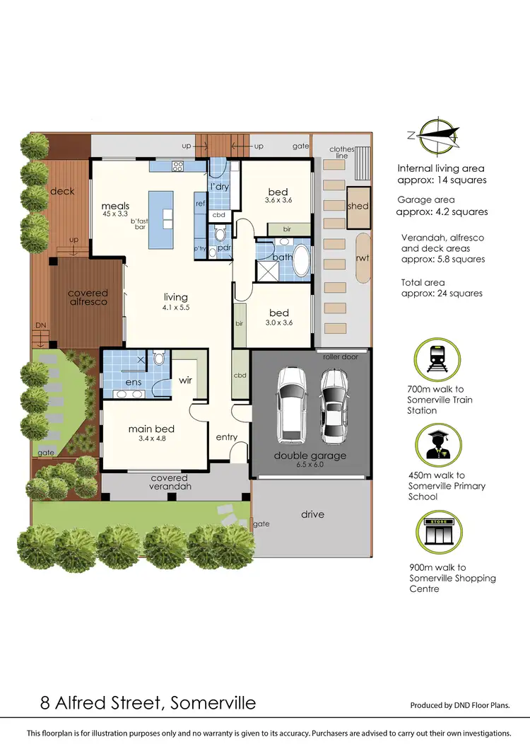 Floorplan of Homely house listing, 8 Alfred Street, Somerville VIC 3912