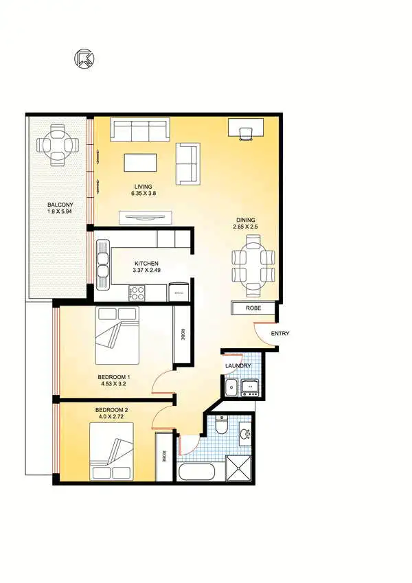 Floorplan of Homely apartment listing, 703/4 Broughton Road, Artarmon NSW 2064