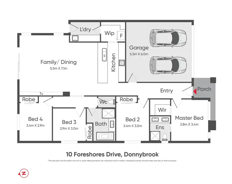 Floorplan of Homely house listing, 10 Foreshores Drive, Donnybrook VIC 3064
