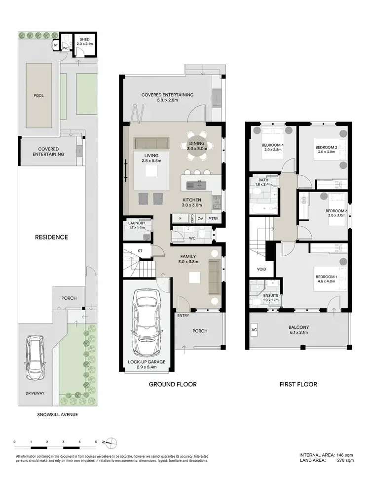 Floorplan of Homely semi-detached listing, 3a Snowsill Avenue, Revesby NSW 2212