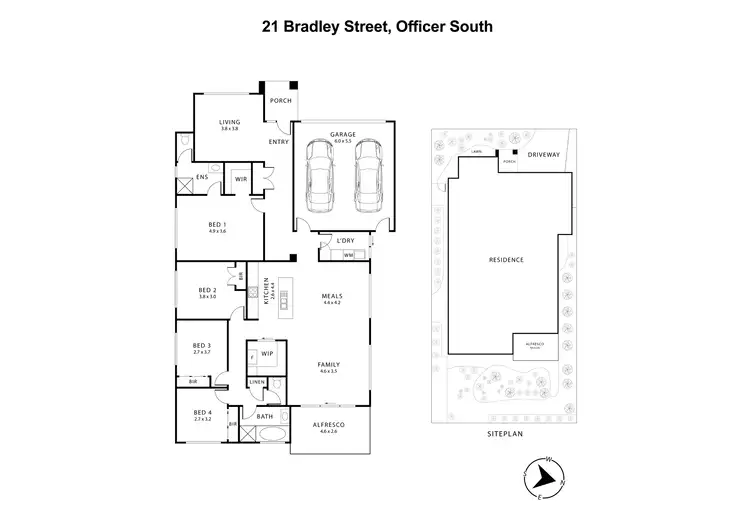 Floorplan of Homely house listing, 21 Bradley Street, Officer South VIC 3809