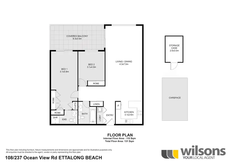 Floorplan of Homely apartment listing, 108/237 Ocean View Road, Ettalong Beach NSW 2257