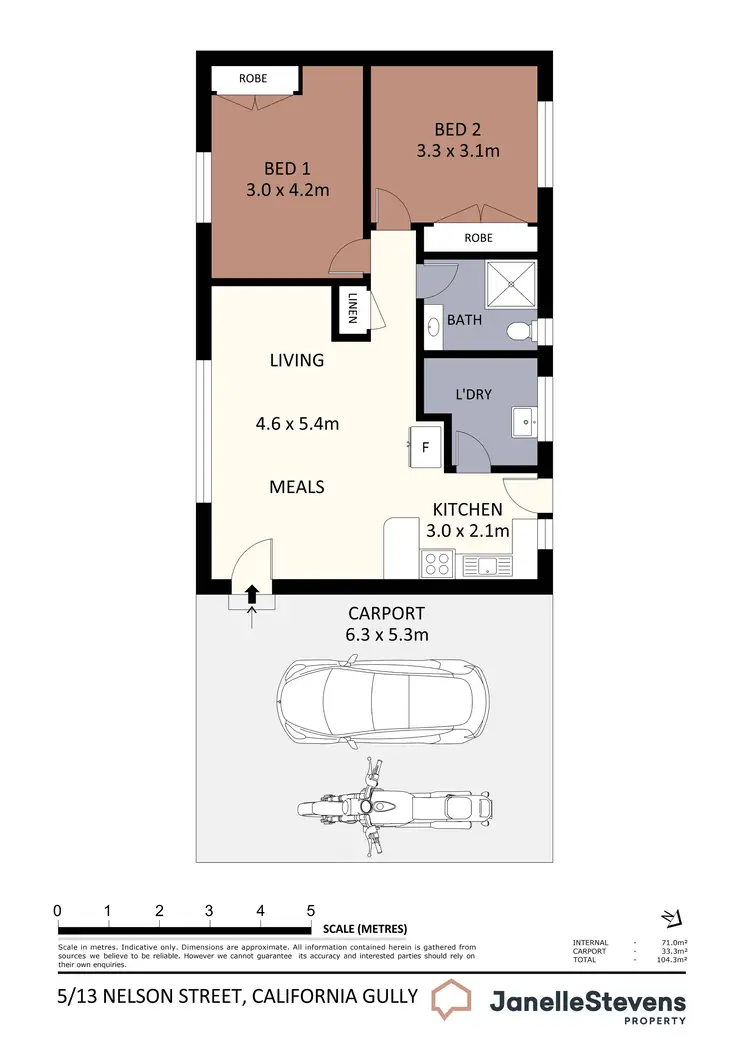 Floorplan of Homely unit listing, 5/13 Nelson Street, California Gully VIC 3556