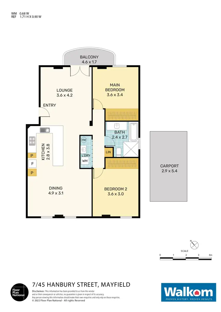 Floorplan of Homely unit listing, 7/45 Hanbury Street, Mayfield NSW 2304