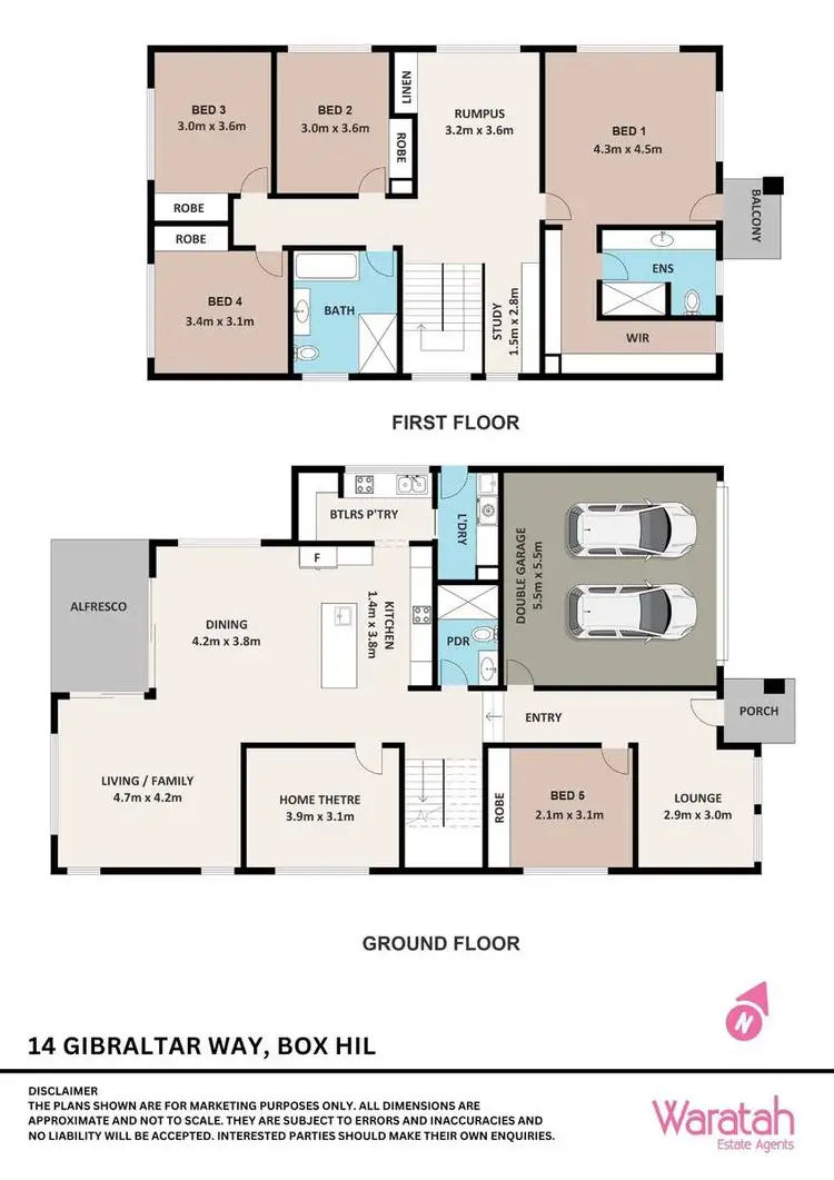 Floorplan of Homely house listing, 14 Gibraltar Way, Box Hill NSW 2765