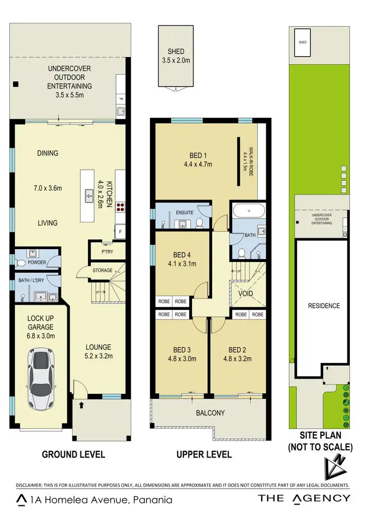 Floorplan of Homely semi-detached listing, 1A Homelea Avenue, Panania NSW 2213