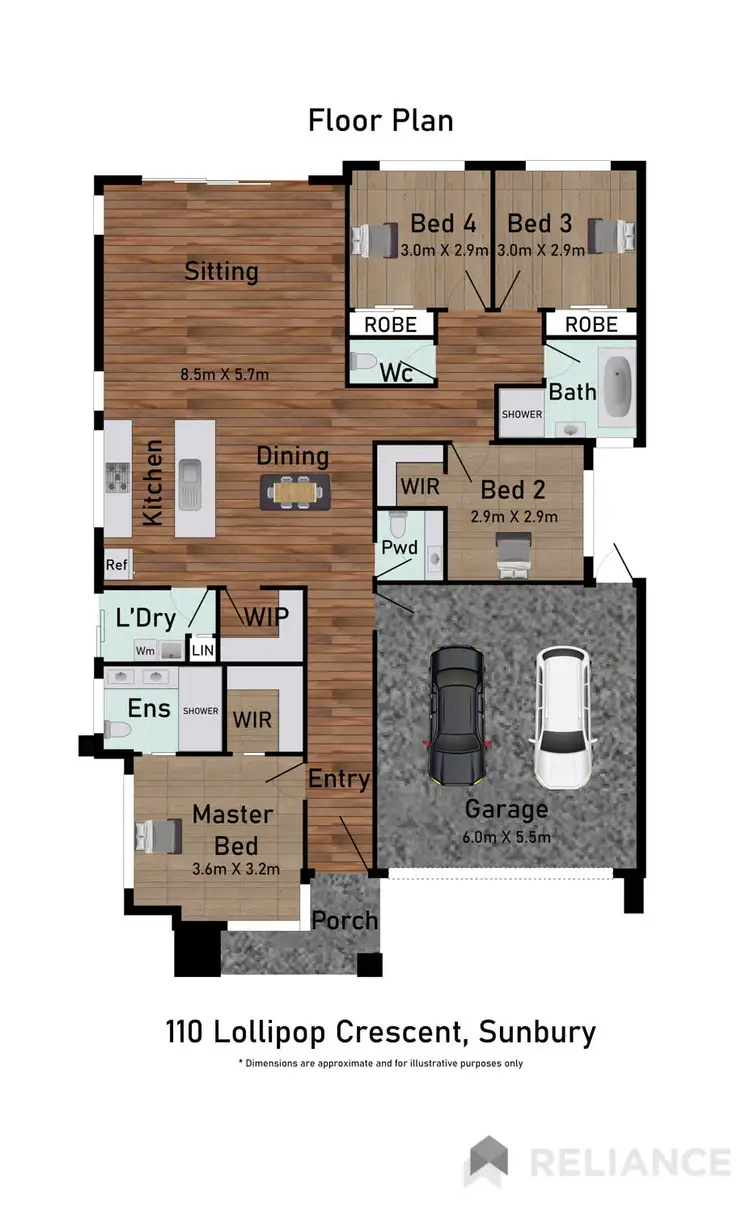 Floorplan of Homely house listing, 108 Lollipop Crescent, Sunbury VIC 3429