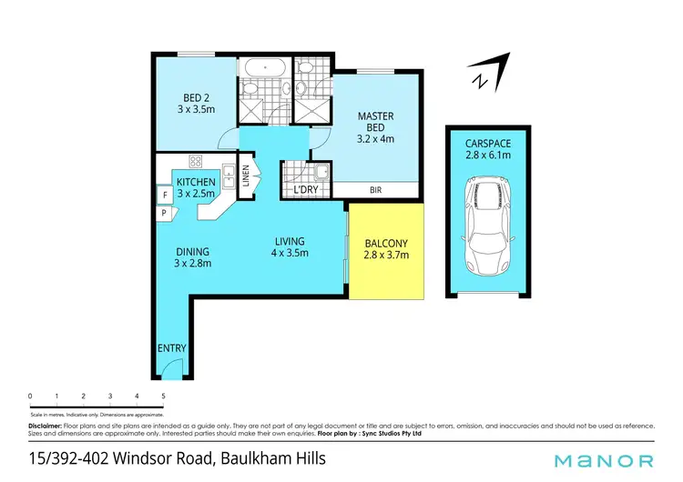 Floorplan of Homely unit listing, 15/392-402 Windsor Road, Baulkham Hills NSW 2153