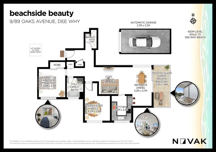 Floorplan of Homely unit listing, 9/89 Oaks Avenue, Dee Why NSW 2099