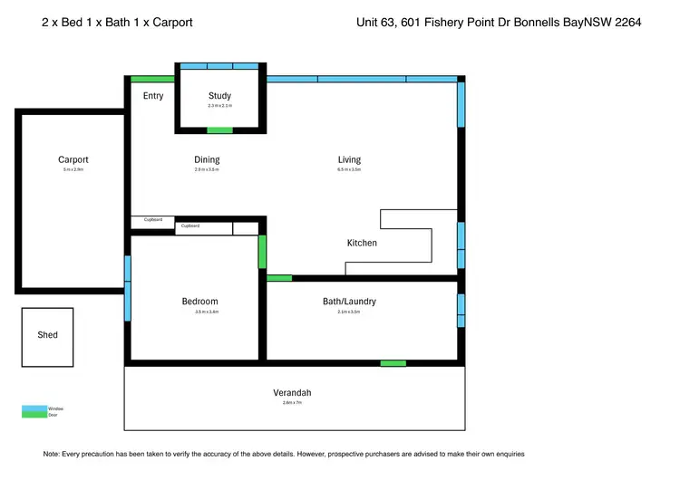 Floorplan of Homely villa listing, 63/601 Fishery Point Road, Bonnells Bay NSW 2264