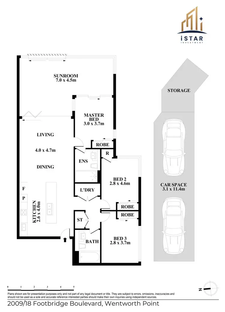 Floorplan of Homely apartment listing, 2009/18 Footbridge Boulevard, Wentworth Point NSW 2127