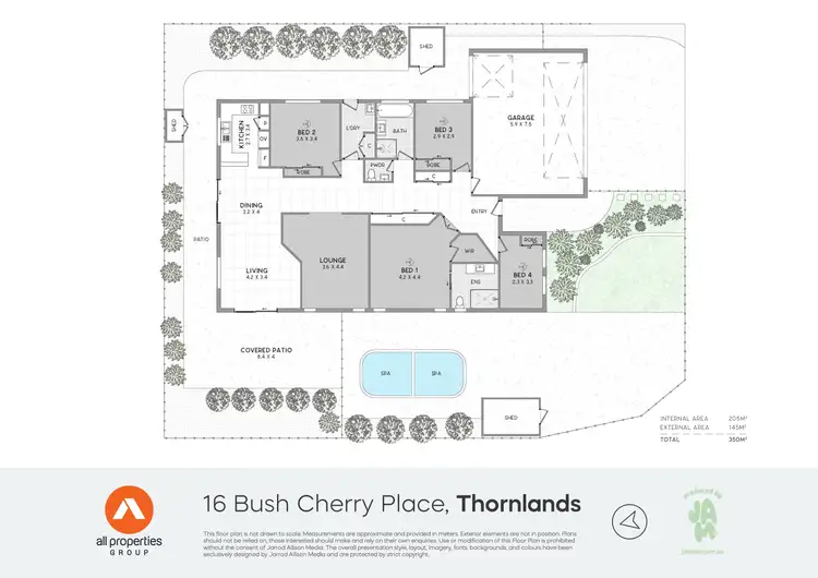 Floorplan of Homely house listing, 16 Bush Cherry Place, Thornlands QLD 4164