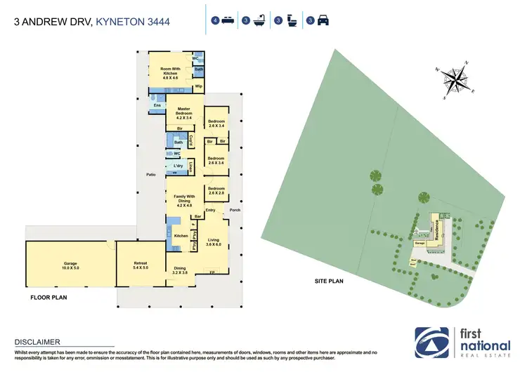 Floorplan of Homely rural property listing, 3 Andrews Drive, Kyneton VIC 3444