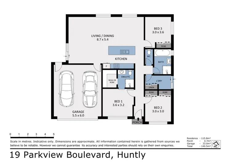 Floorplan of Homely house listing, 19 Parkview Boulevard, Huntly VIC 3551