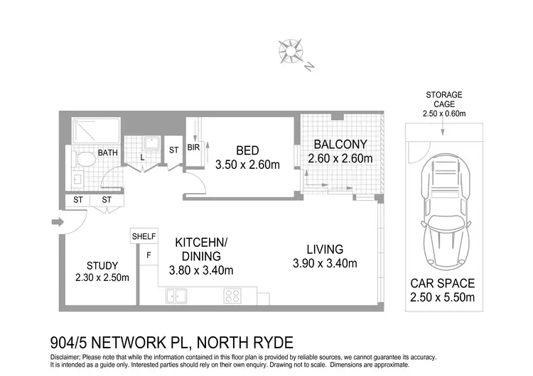 Floorplan of Homely apartment listing, 904/5 Network Place, North Ryde NSW 2113