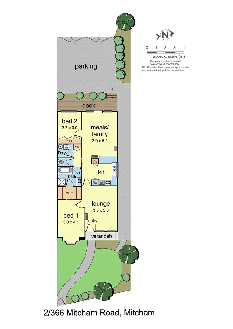 Floorplan of Homely unit listing, 2/366 Mitcham Road, Mitcham VIC 3132