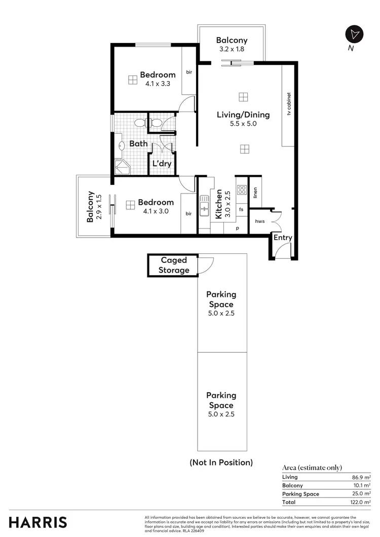 Floorplan of Homely apartment listing, 46/42 Charlick Circuit, Adelaide SA 5000