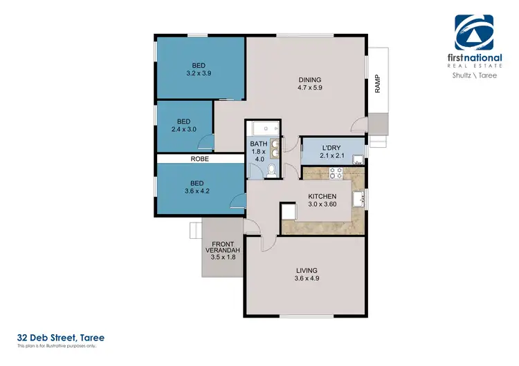 Floorplan of Homely house listing, 32 Deb Street, Taree NSW 2430